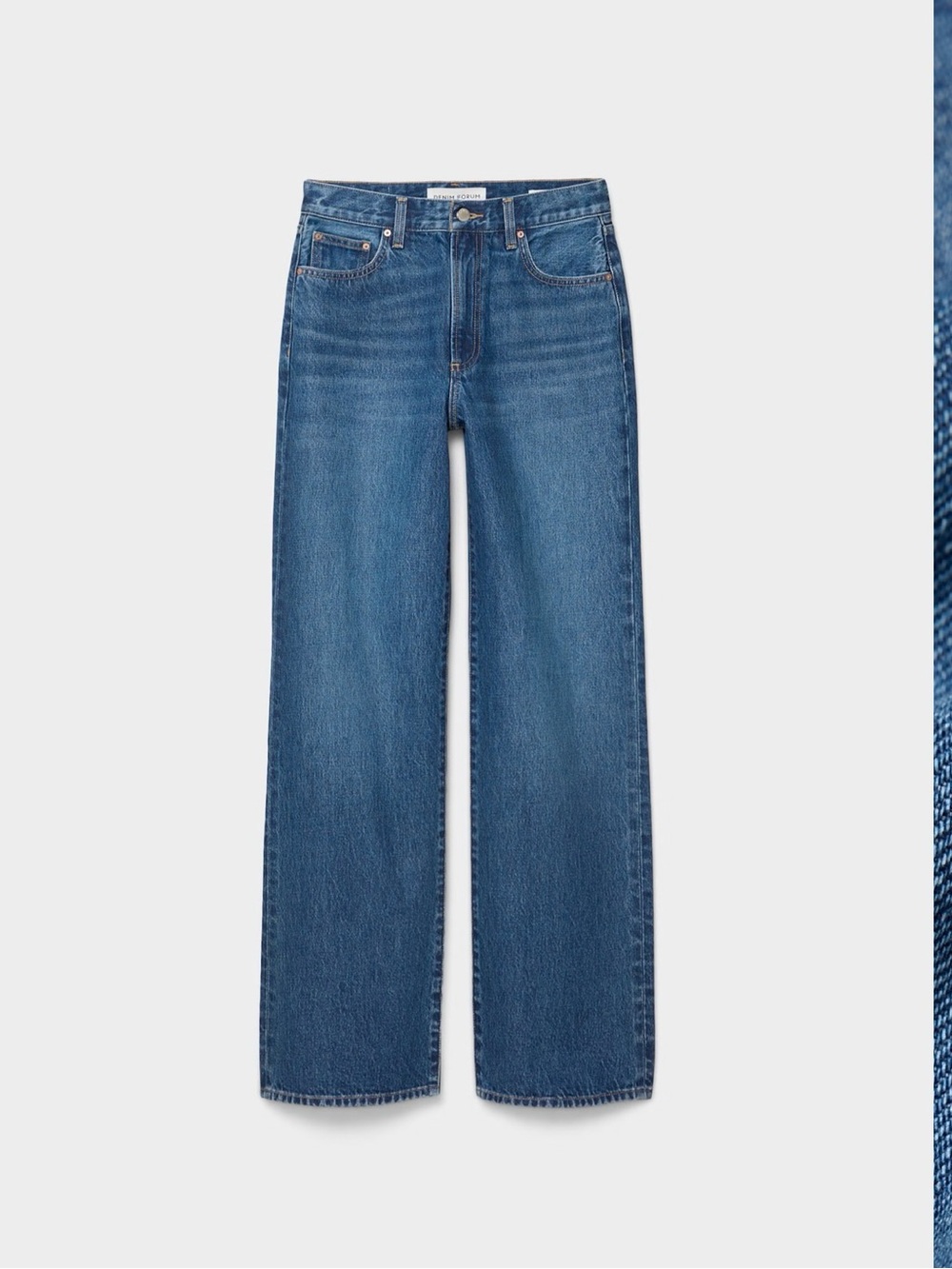 Denim Forum Farrah High-Rise Wide Jeans - Blue